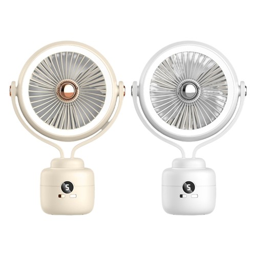 Battery operated fan with led - with,